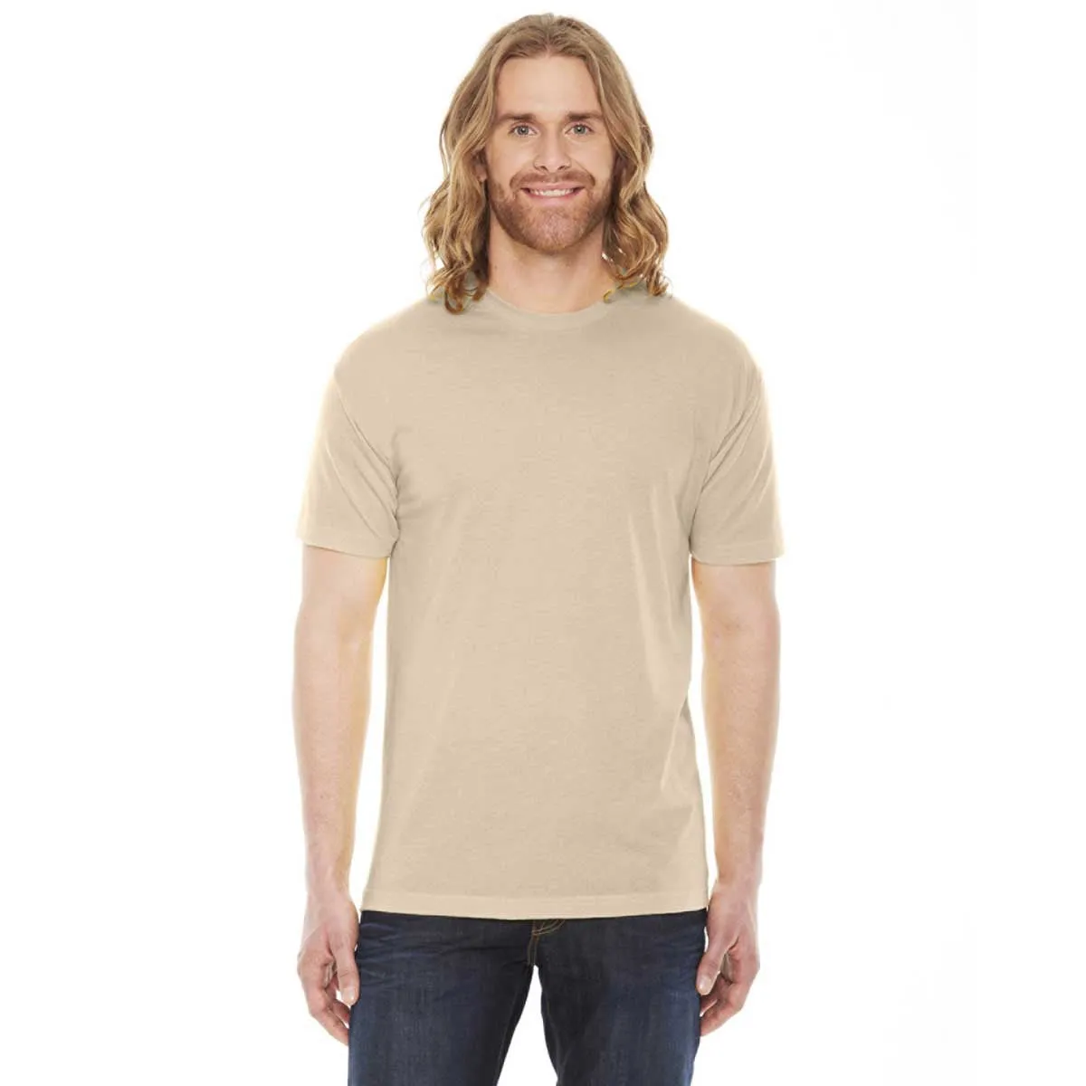 American Apparel Unisex Creme 50/50 Short Sleeve Tee