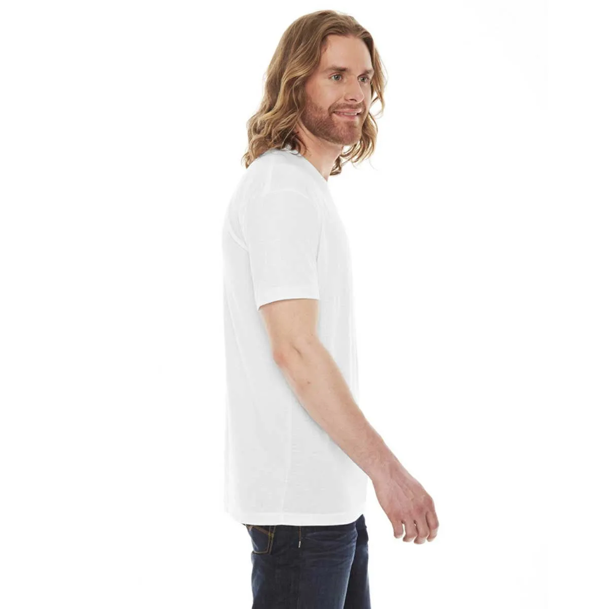 American Apparel Unisex White 50/50 Short Sleeve Tee