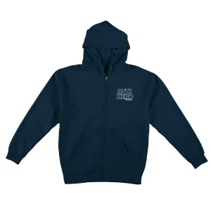 Anti Hero - Lil Black Hero Outline Emb Zip Hood Navy