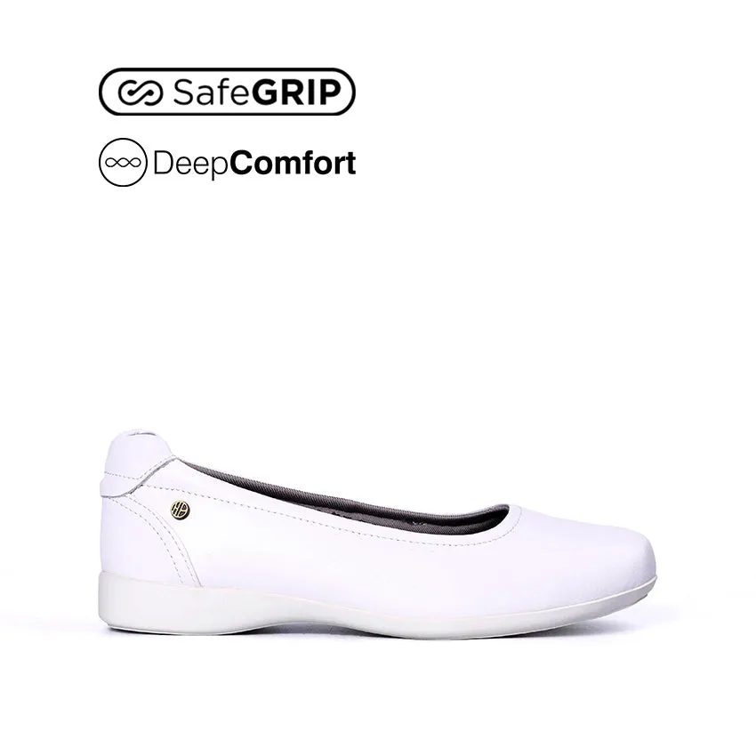 Aria Slip On Women's Shoes - White Leather