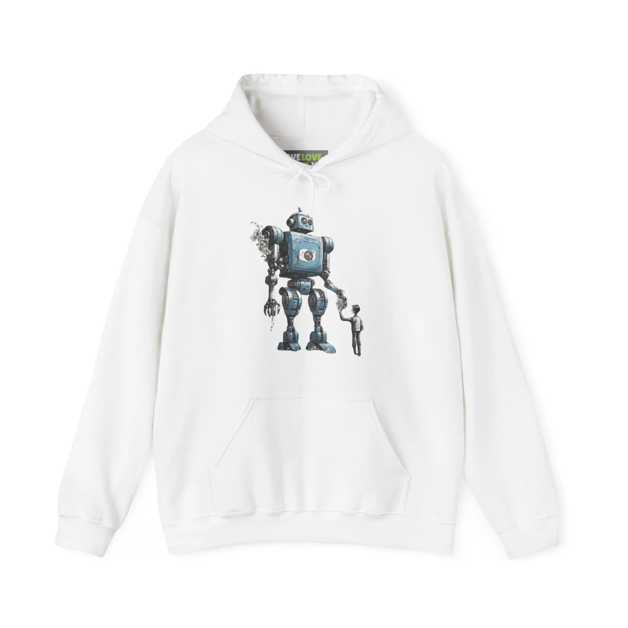 Bringing You Flowers Robot Spaceart Sci-Fi Hoodie