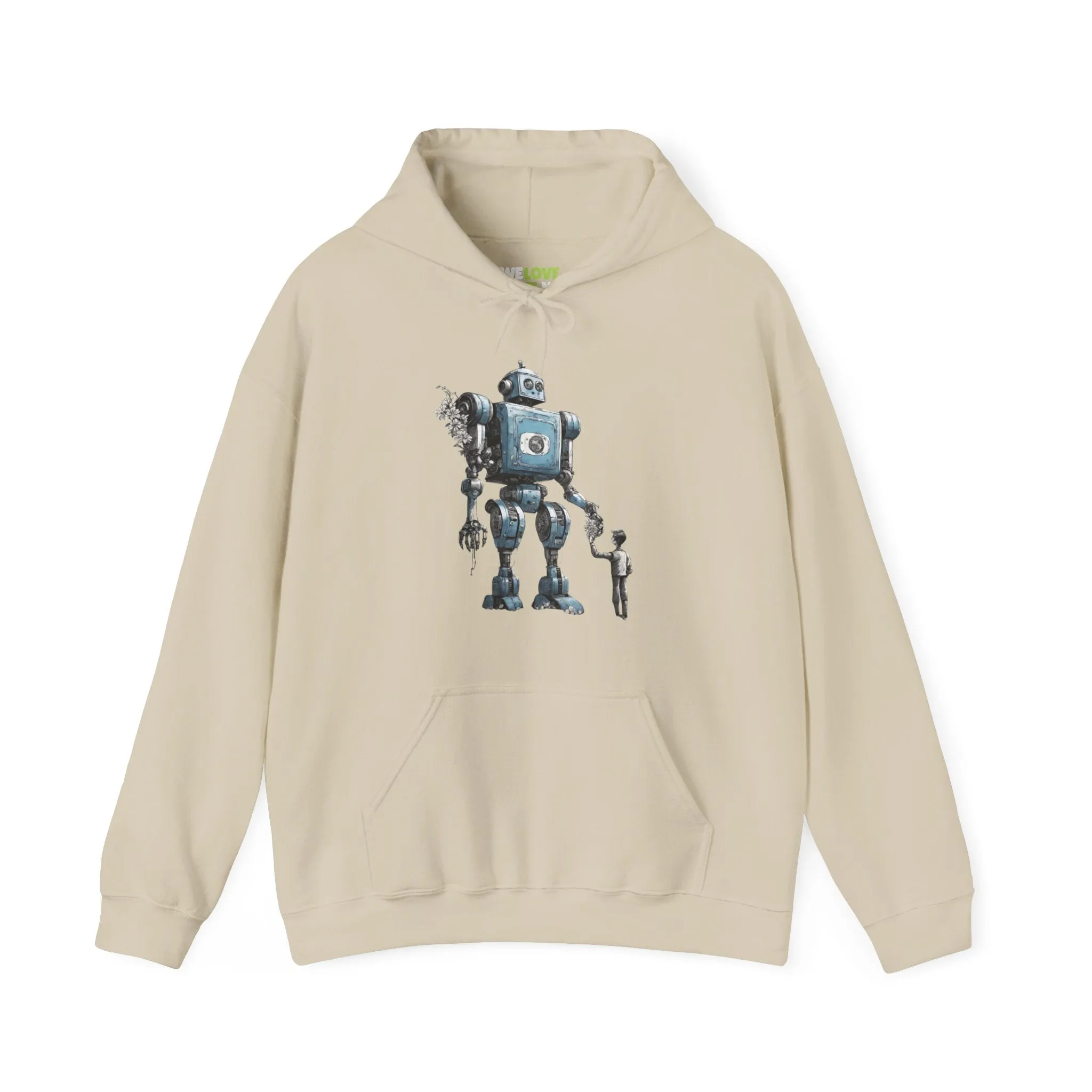 Bringing You Flowers Robot Spaceart Sci-Fi Hoodie