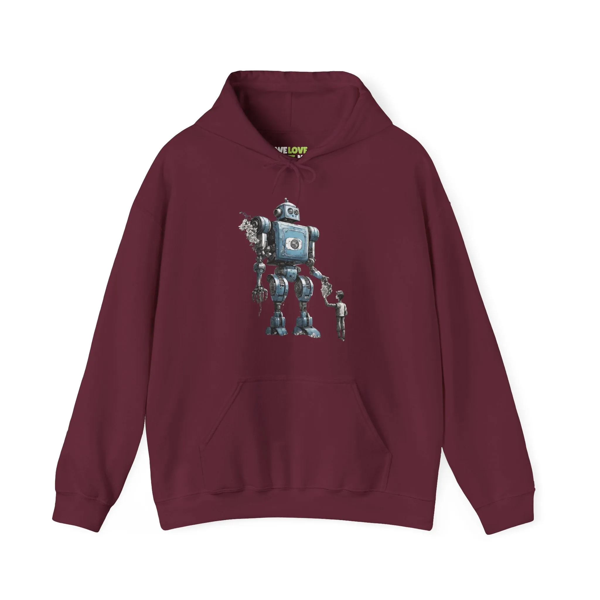 Bringing You Flowers Robot Spaceart Sci-Fi Hoodie