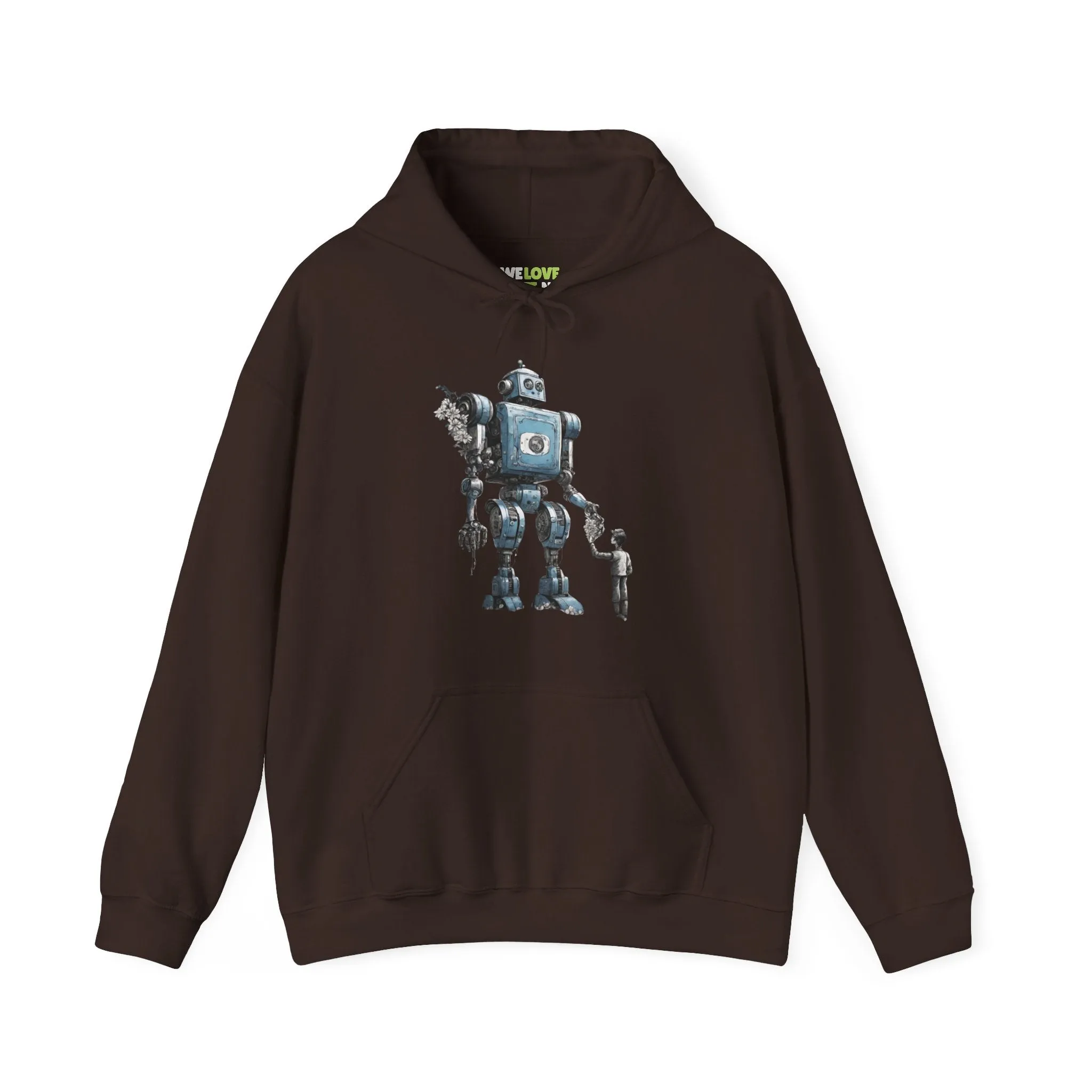 Bringing You Flowers Robot Spaceart Sci-Fi Hoodie