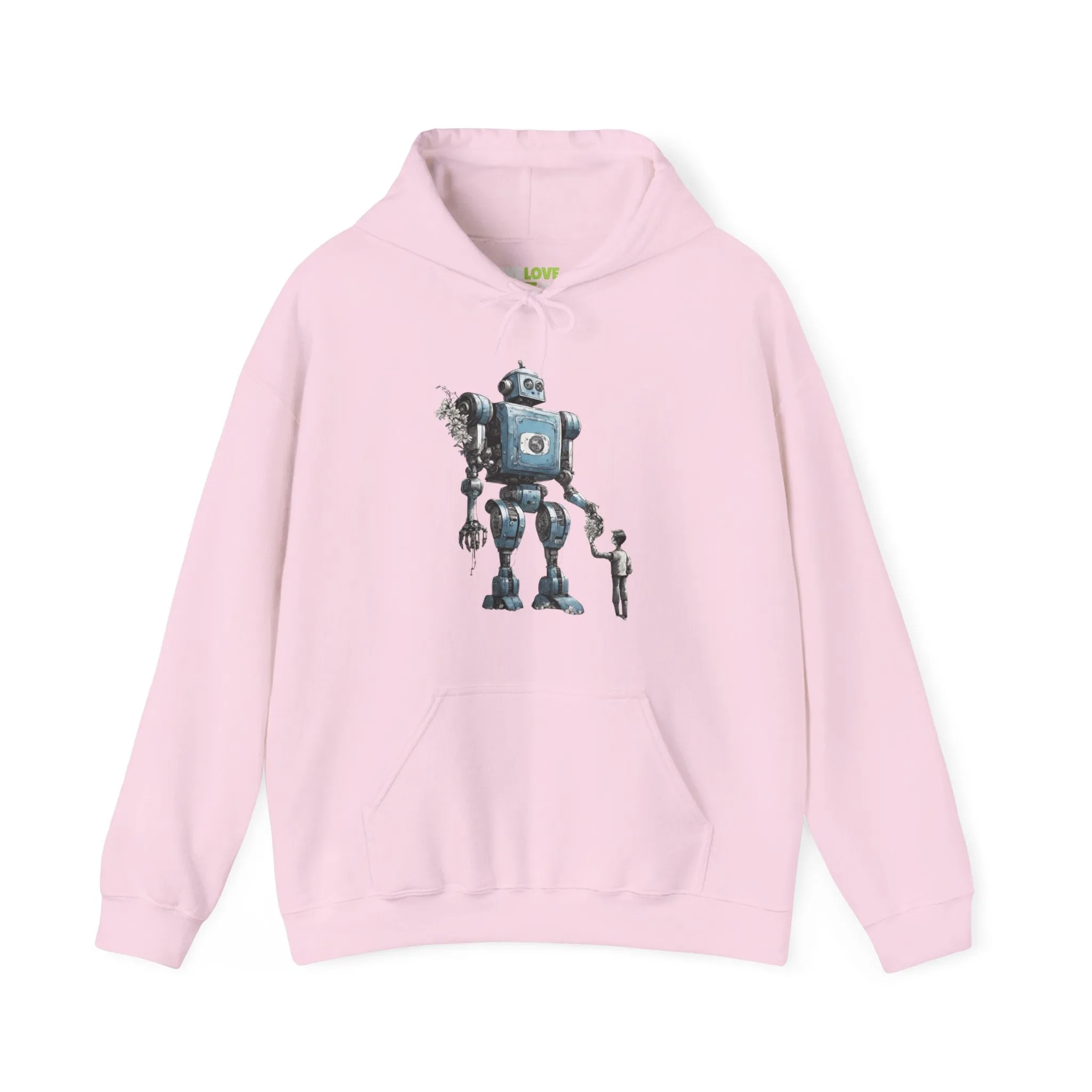 Bringing You Flowers Robot Spaceart Sci-Fi Hoodie