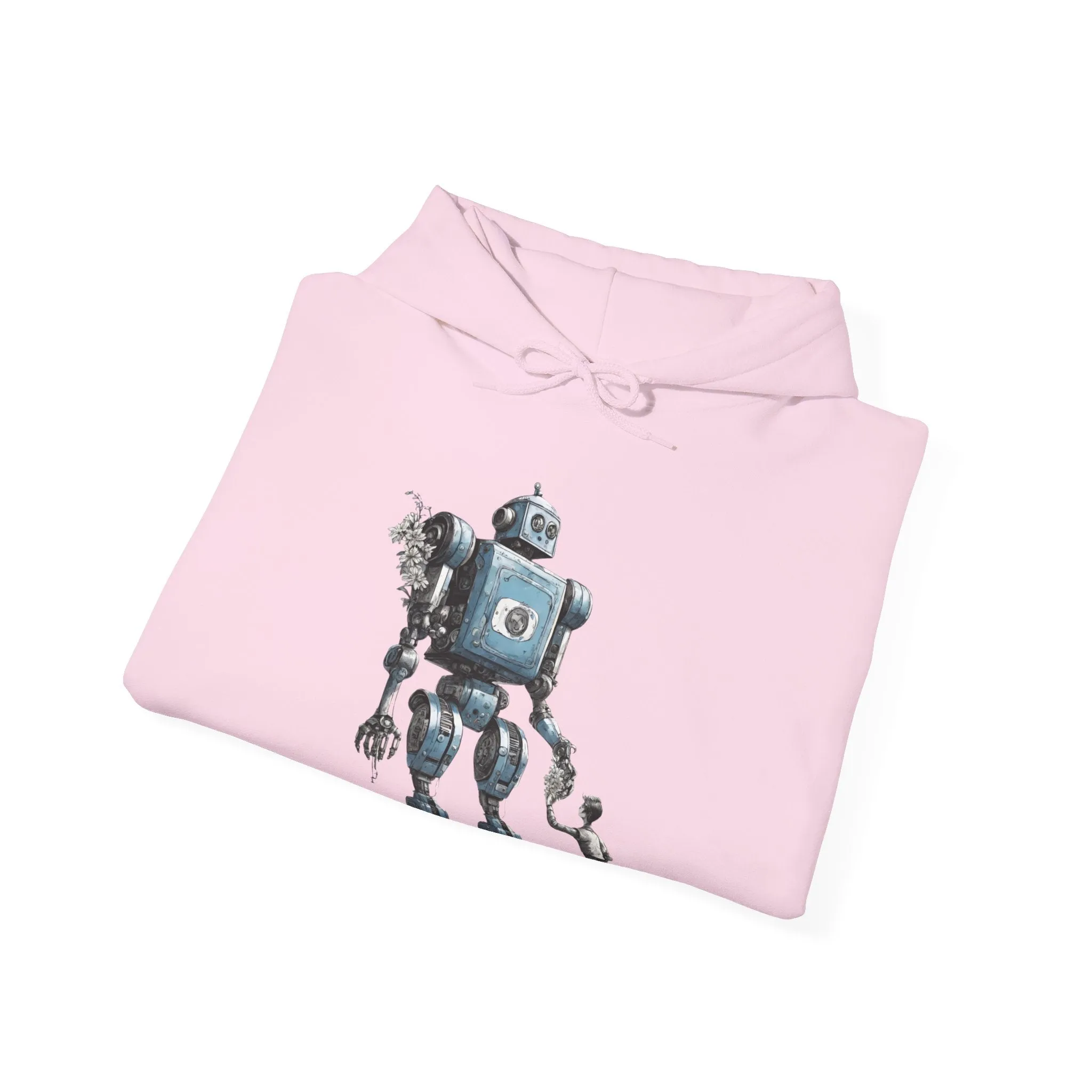 Bringing You Flowers Robot Spaceart Sci-Fi Hoodie