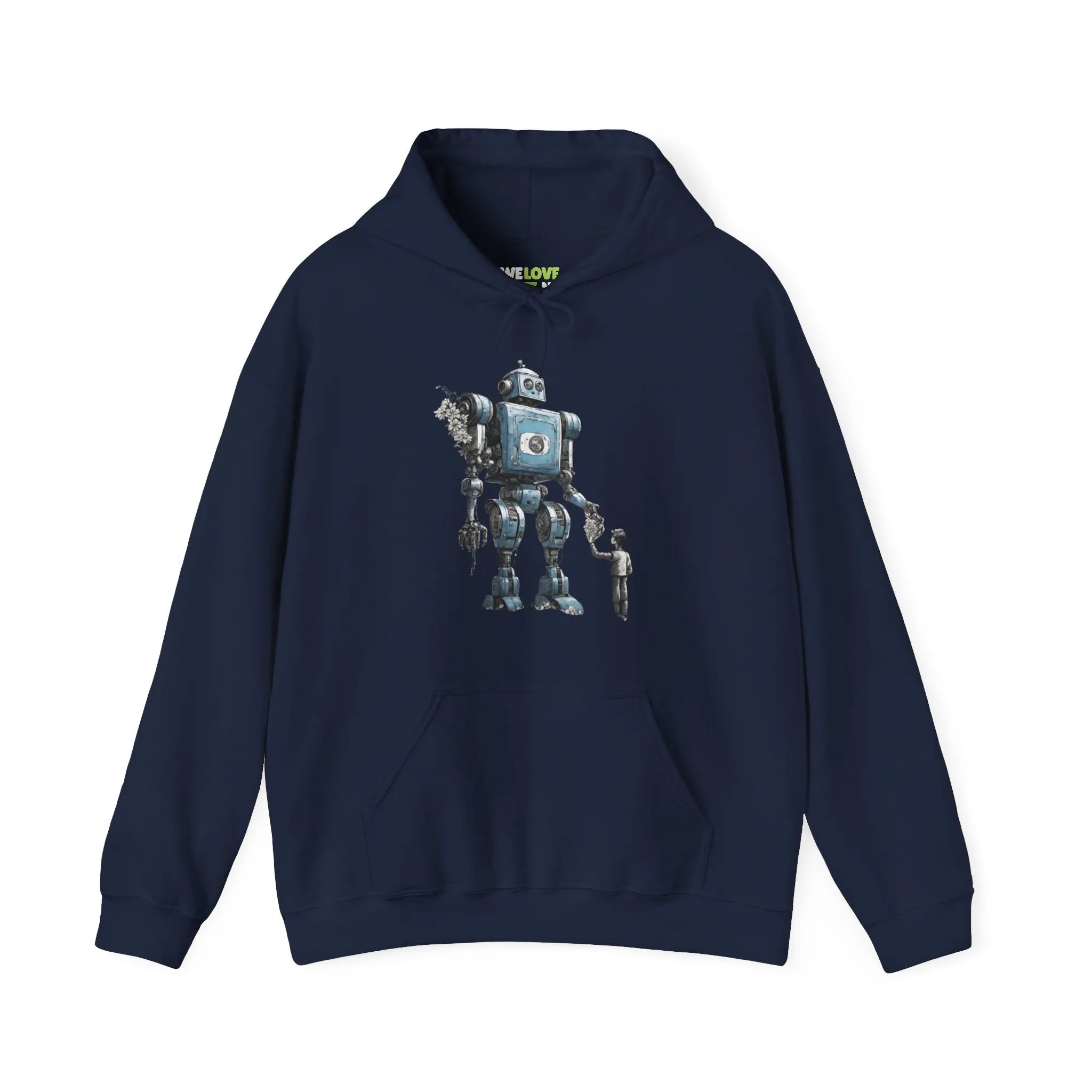 Bringing You Flowers Robot Spaceart Sci-Fi Hoodie