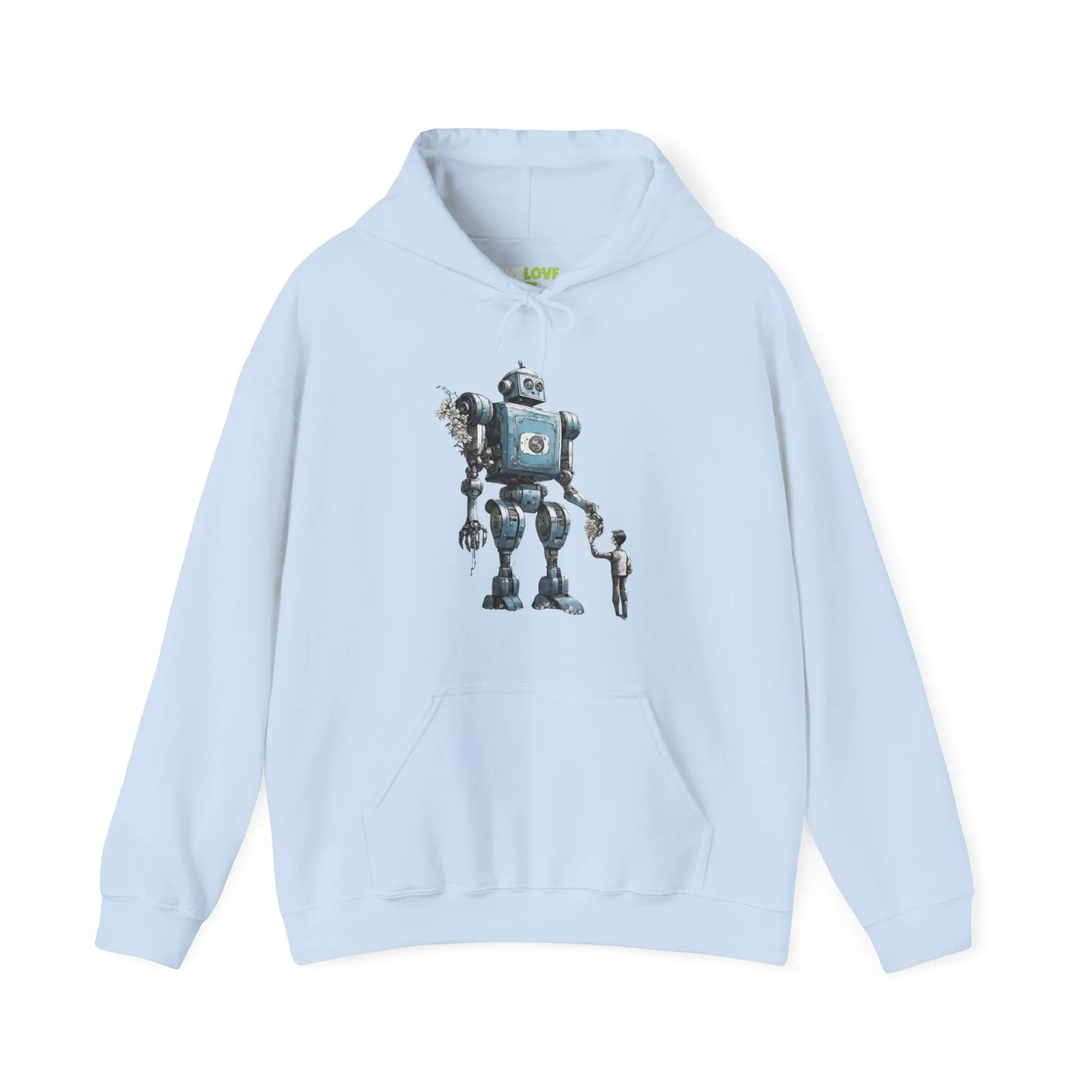 Bringing You Flowers Robot Spaceart Sci-Fi Hoodie