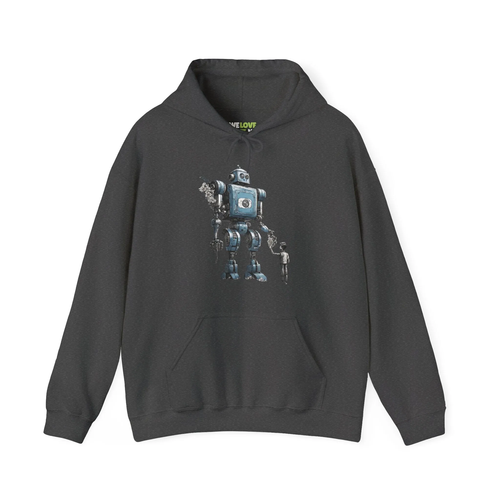 Bringing You Flowers Robot Spaceart Sci-Fi Hoodie