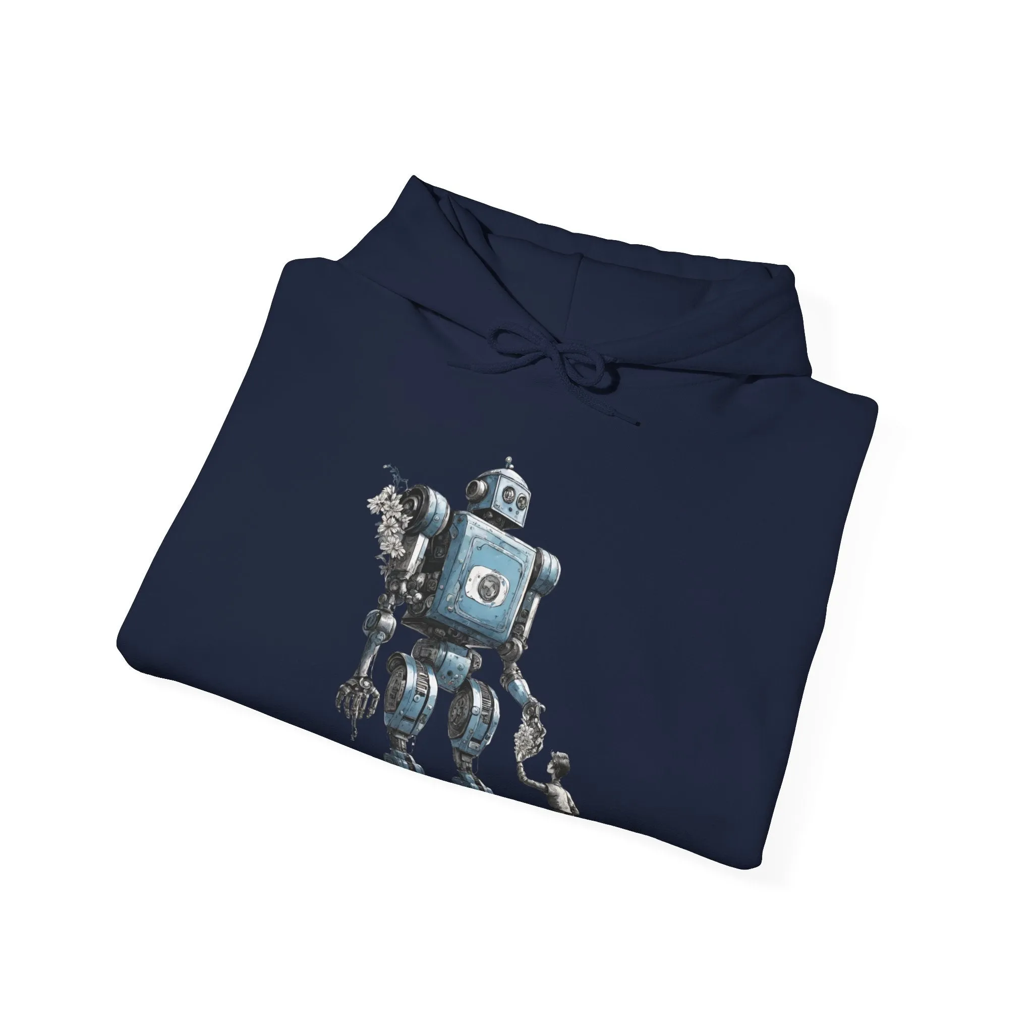 Bringing You Flowers Robot Spaceart Sci-Fi Hoodie