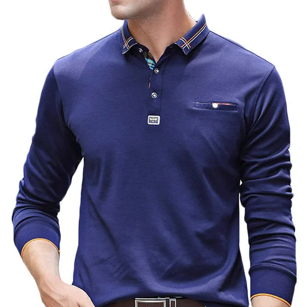 Business Casual Printed Collar Polo Shirts