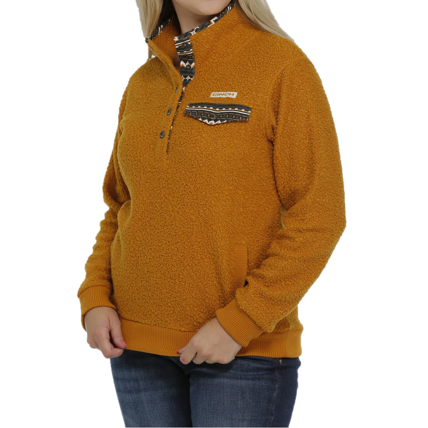 Cinch® Ladies Gold Teddy Bear Fleece Pullover MAK9817001