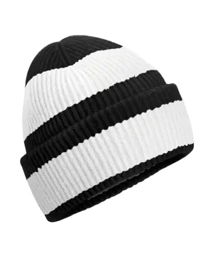 Colour block beanie | Black/Soft White