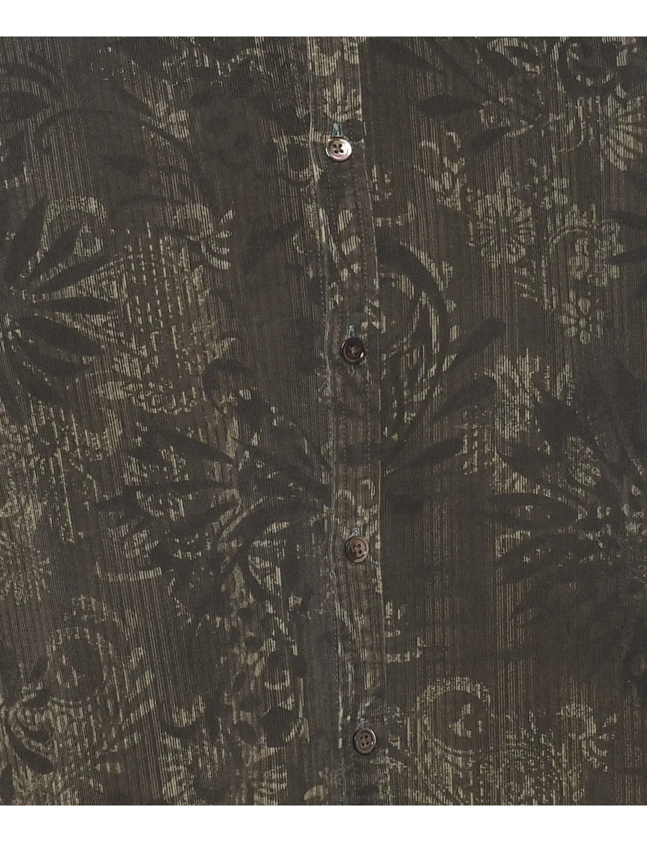 Corduroy Floral Shirt - M