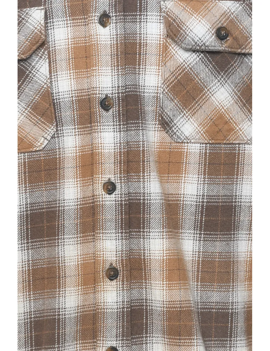 Dickies Checked Classic Light Brown & White Shirt - M