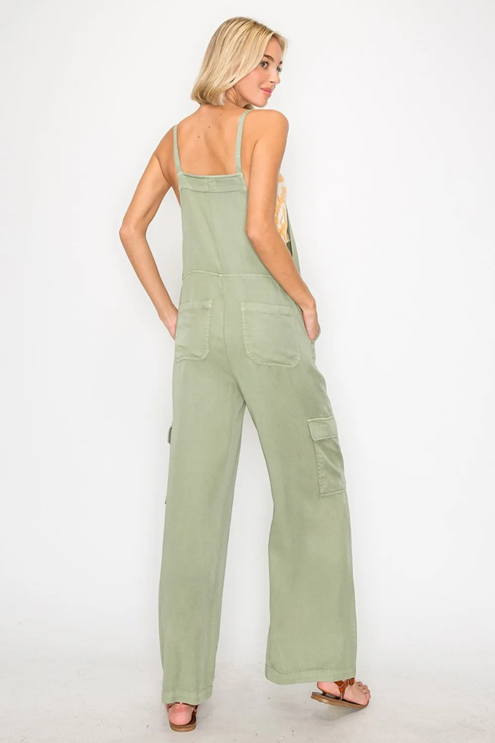 Explore More Collection - RISEN Wide Leg Tencel Overalls