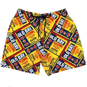 Flat OLD BAY Can Pattern / Drawstring Walking Shorts