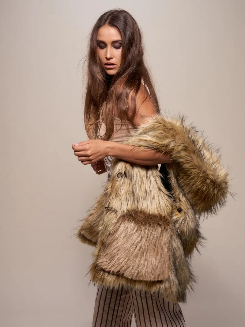 Golden Jackal Hooded Faux Fur Vest | Women's