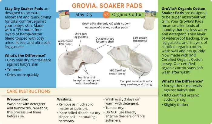 GroVia Organic Soakers 2 Pack