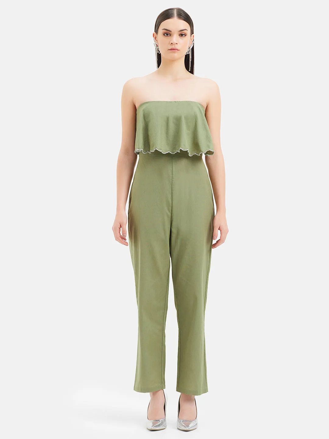 Janice Strapless Embellished Jumpsuit