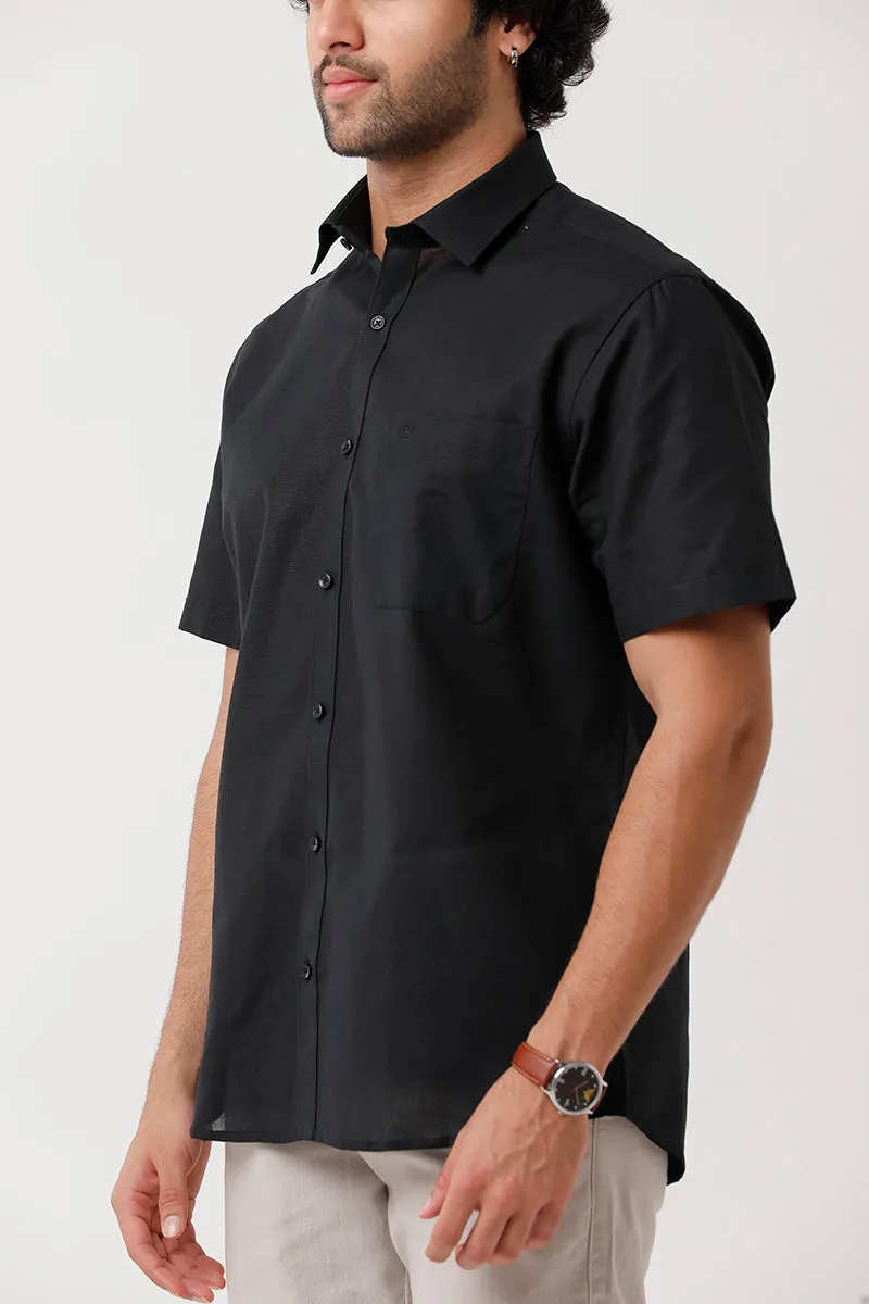 Jute Classic - Black Formal Shirt For Men | Ariser