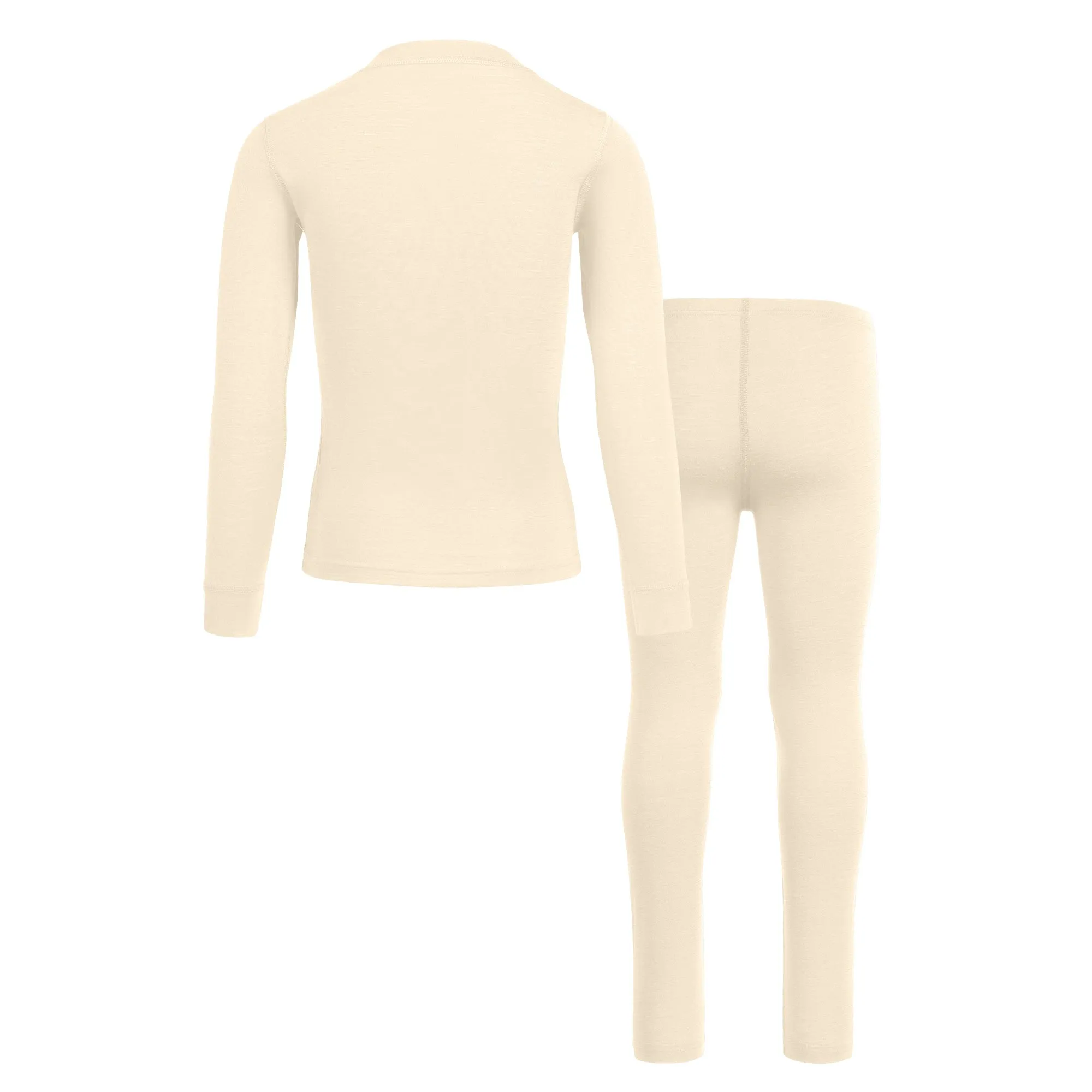 Kids' 160 Long Sleeve & Bottom 2-Piece Natural