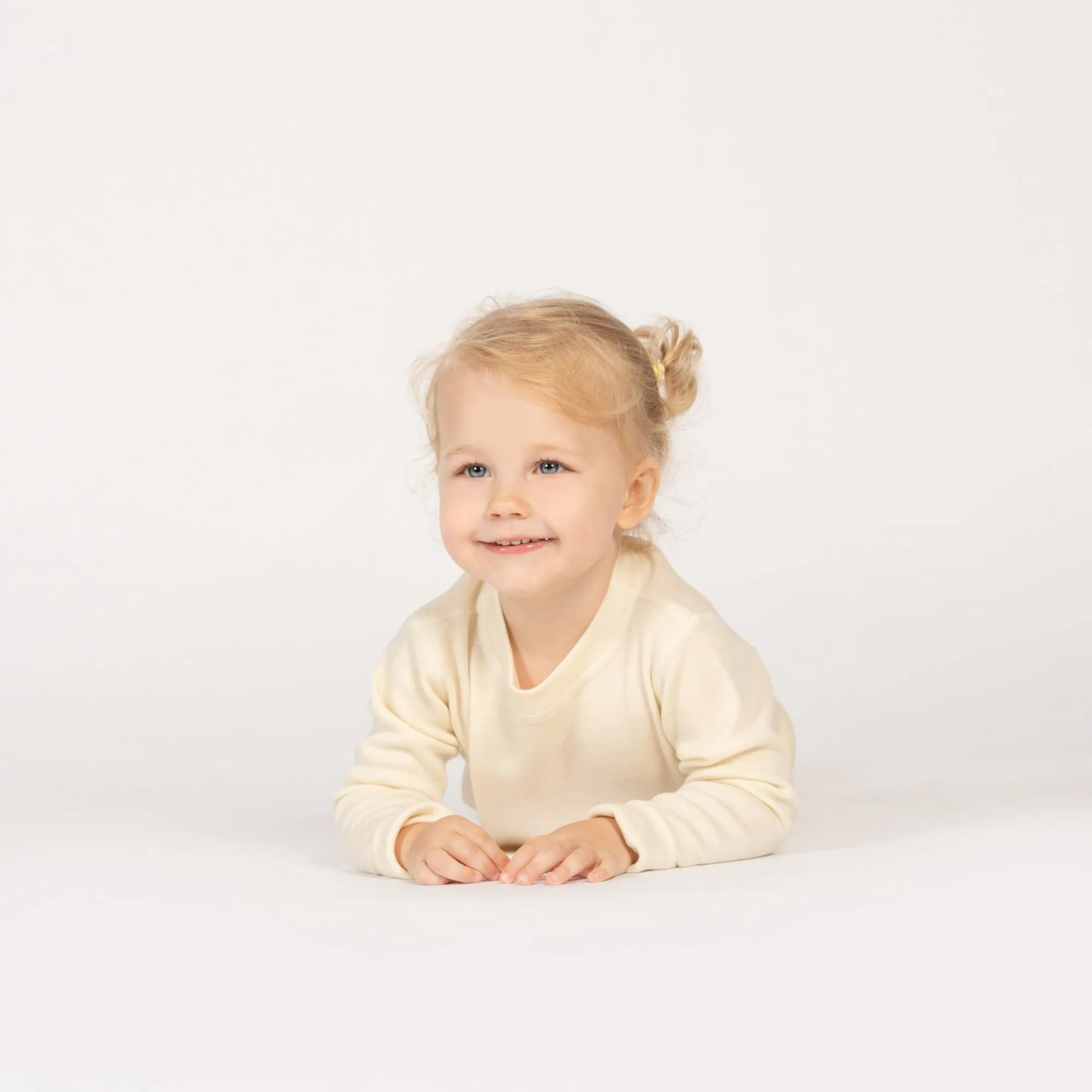 Kids' 160 Long Sleeve & Bottom 2-Piece Natural