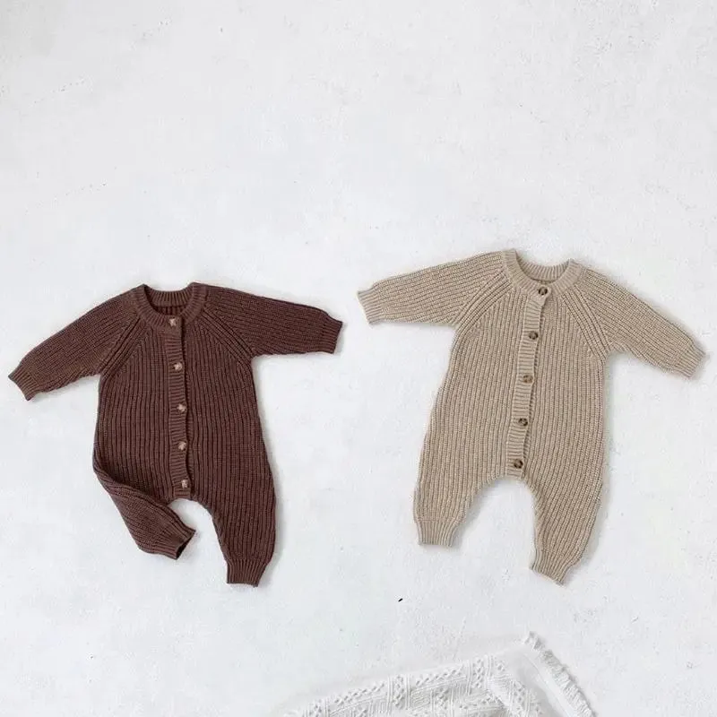 Knitted Overalls Baby Rompers