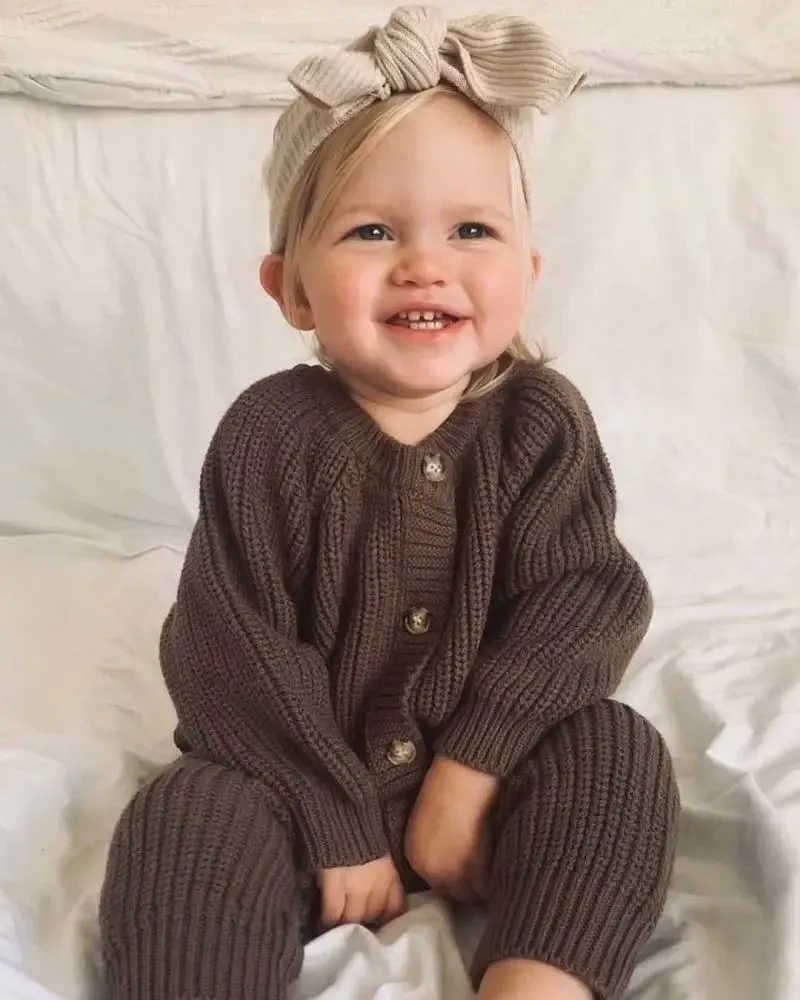 Knitted Overalls Baby Rompers