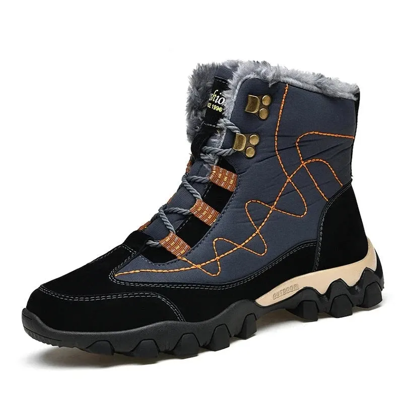 Men Winter Snow Boots Luxury Brand Fashion Comfortable Soft Casual Youth Wear-Resistant Outdoor Non-Slip Boots Men