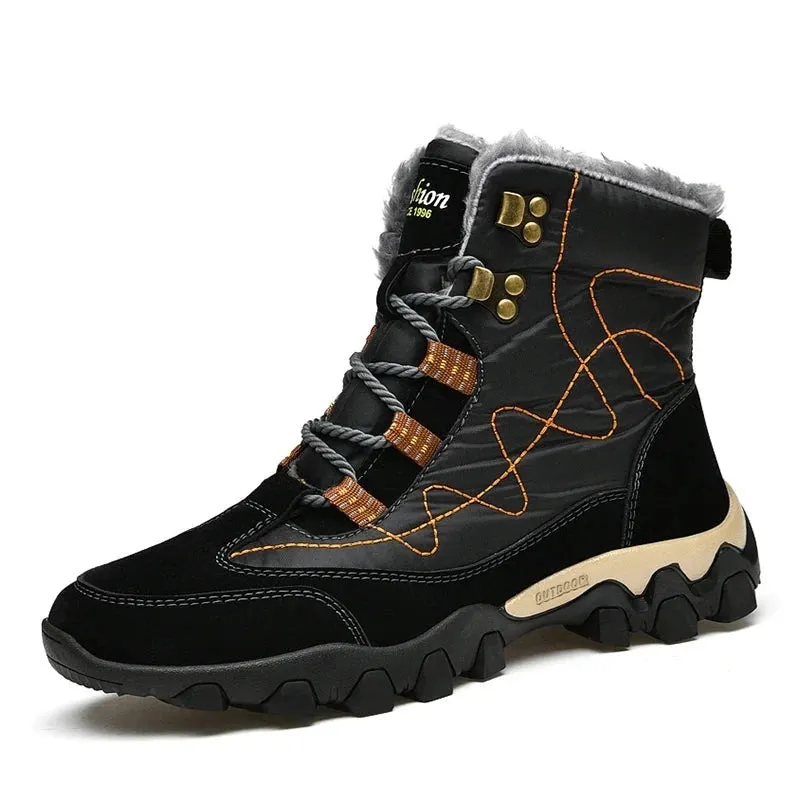 Men Winter Snow Boots Luxury Brand Fashion Comfortable Soft Casual Youth Wear-Resistant Outdoor Non-Slip Boots Men