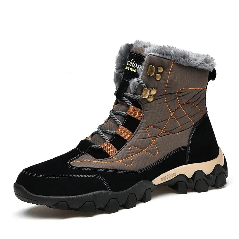 Men Winter Snow Boots Luxury Brand Fashion Comfortable Soft Casual Youth Wear-Resistant Outdoor Non-Slip Boots Men