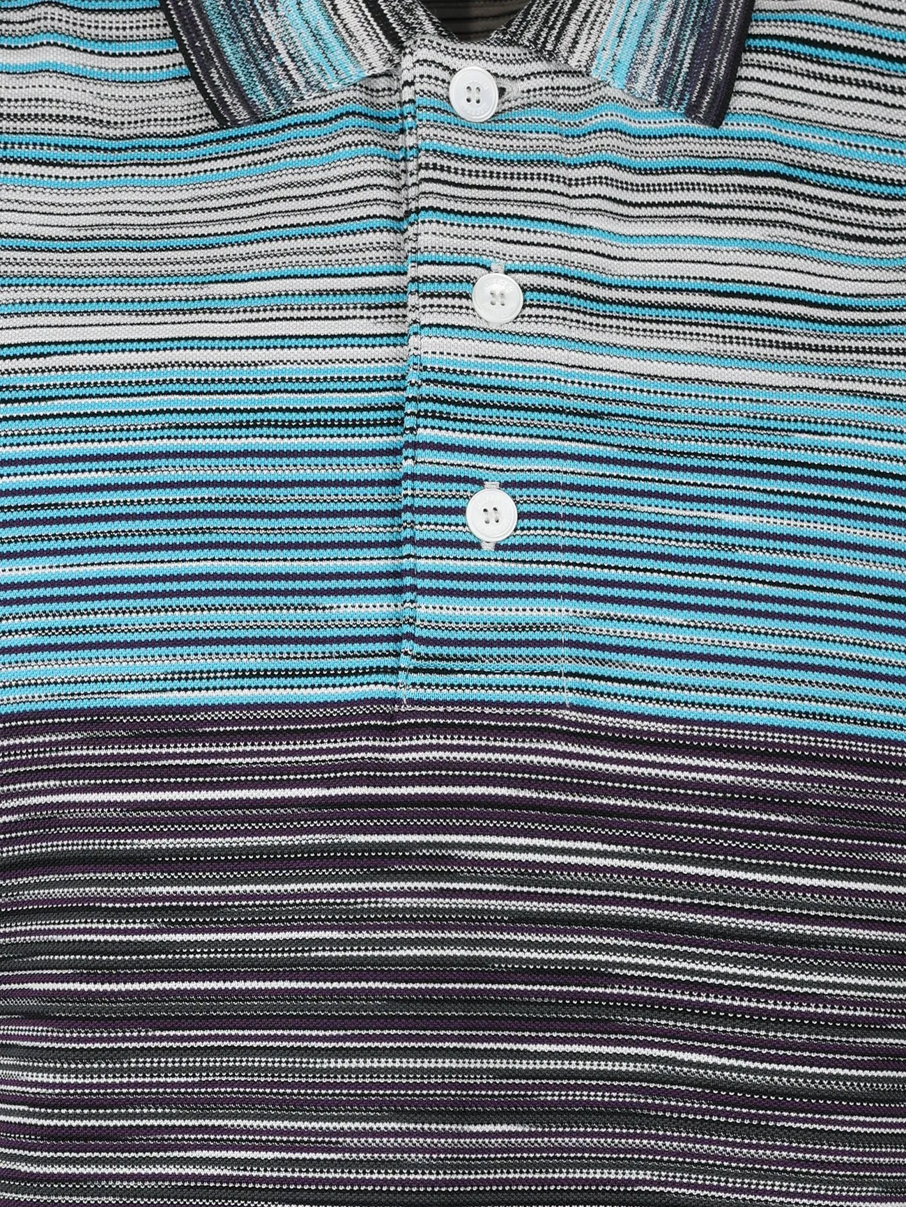 Missoni Classic Stripe Polo Shirt Blue