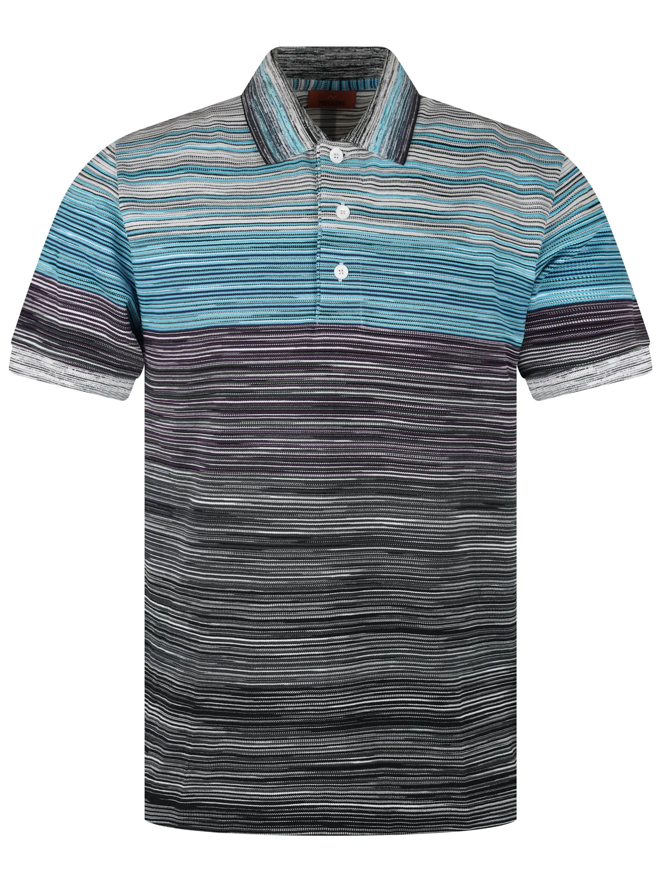 Missoni Classic Stripe Polo Shirt Blue