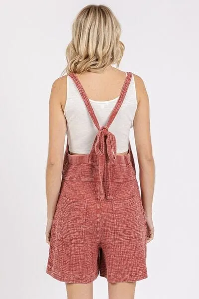 Mittoshop Textured Knotted Wide Strap Overalls