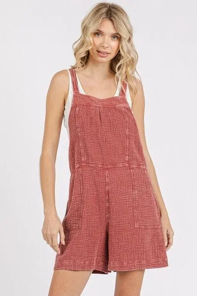 Mittoshop Textured Knotted Wide Strap Overalls