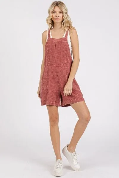 Mittoshop Textured Knotted Wide Strap Overalls