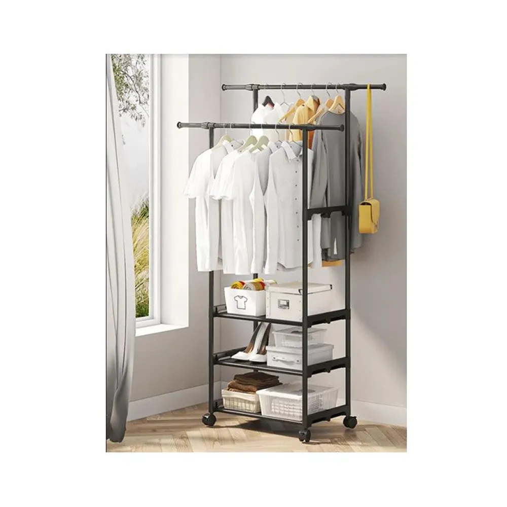 Multi-Functional Clothes Hanging Pole, Shoe, Hat And Coat Rack F49-8-1360