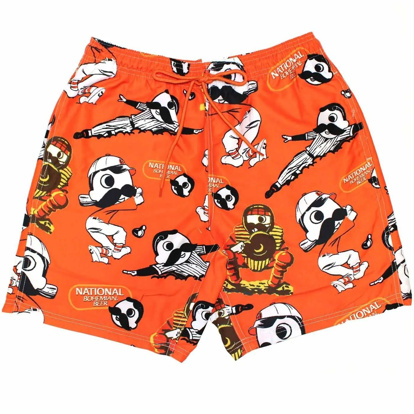 Natty Boh Baseball Players (Orange) / Drawstring Walking Shorts