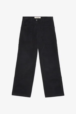 PATCH CORDUROY PANTS BLACK