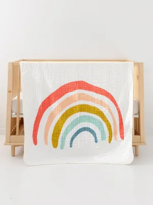 Rainbow Muslin Quilt