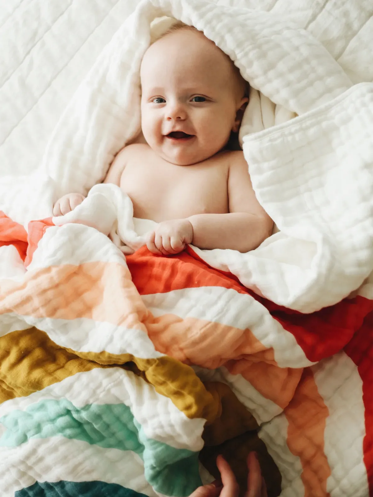 Rainbow Muslin Quilt