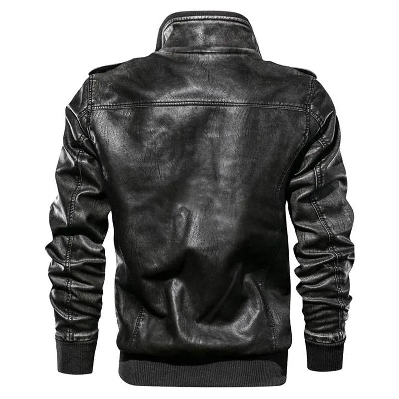 Retro Style Biker Leather Jacket