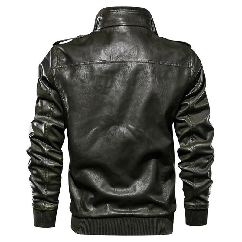 Retro Style Biker Leather Jacket