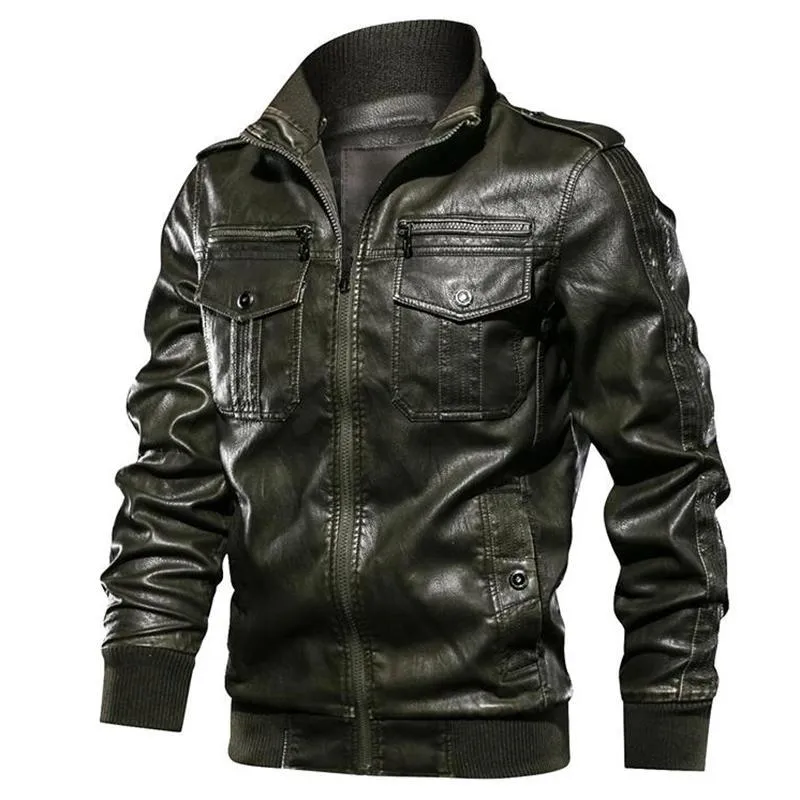 Retro Style Biker Leather Jacket