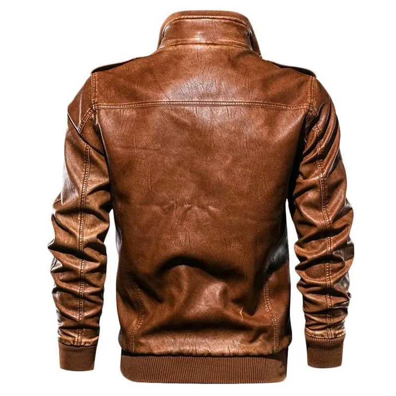 Retro Style Biker Leather Jacket