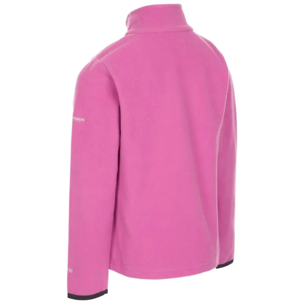 Trespass Sybil Girls Ski Microfleece, Deep Pink