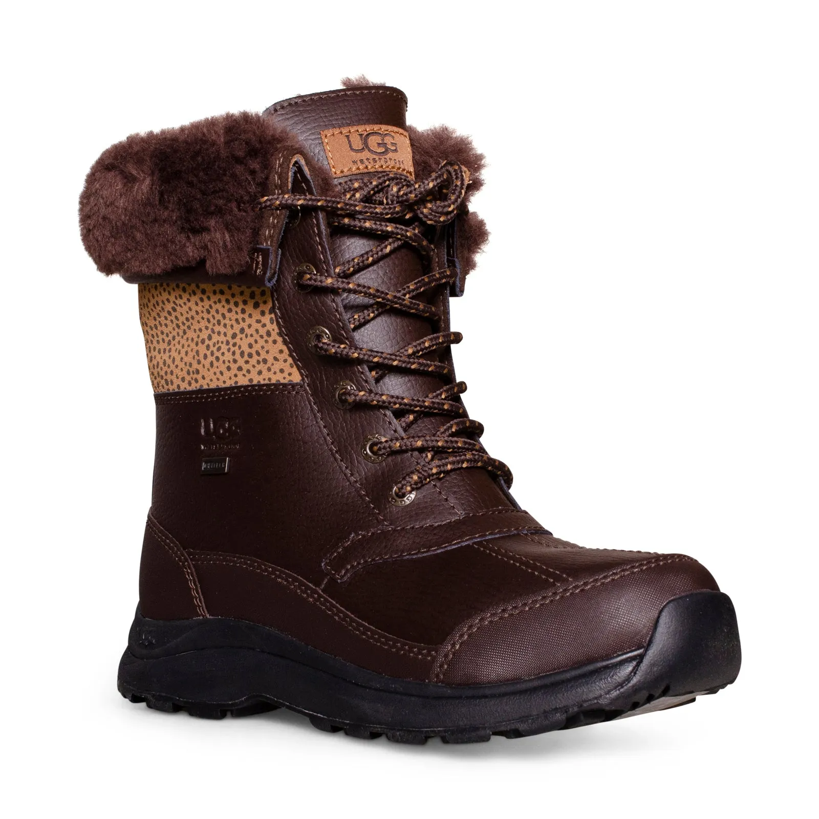 UGG Zaylee Micro Cheetah Dark Brown Boots - Women's