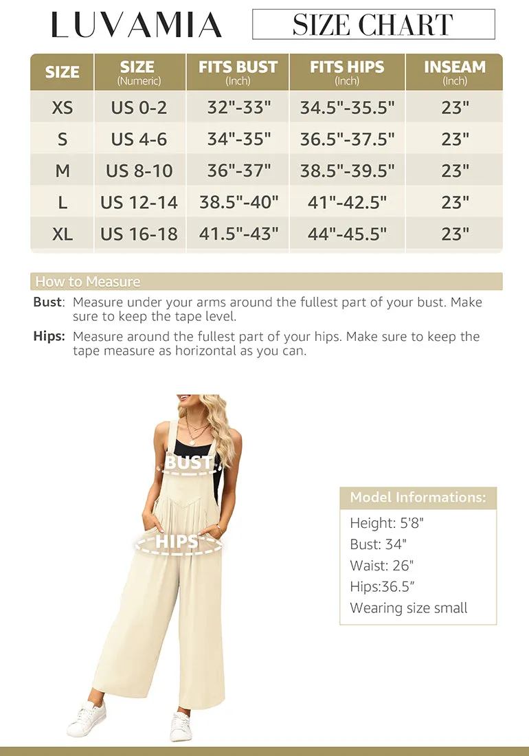 Vanilla Ice Women's Vintage Summer Outfits Loose Wide Leg Overalls