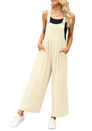 Vanilla Ice Women's Vintage Summer Outfits Loose Wide Leg Overalls